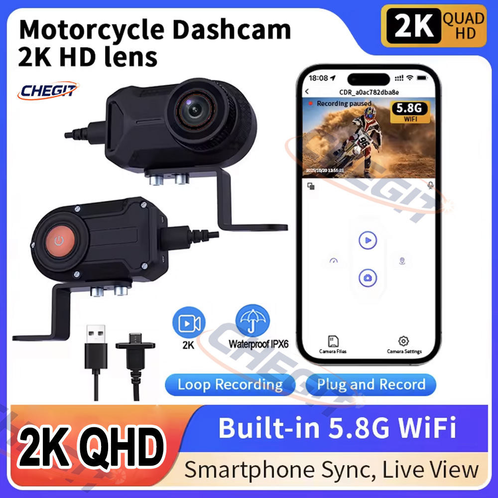 Motorcycle DVR 2K HD WiFi With - Compact Camera Mirrorless review and price