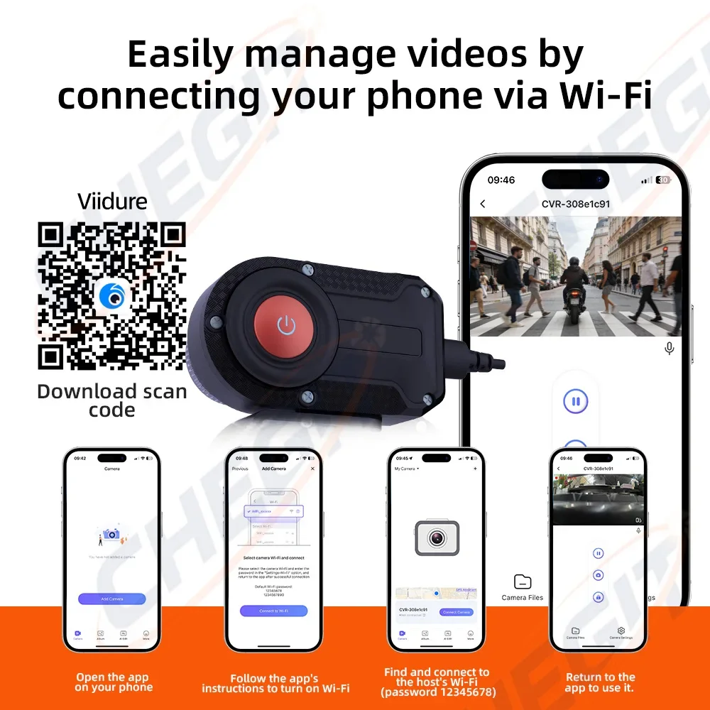 Motorcycle DVR 2K HD WiFi With - Compact Camera Mirrorless review and price
