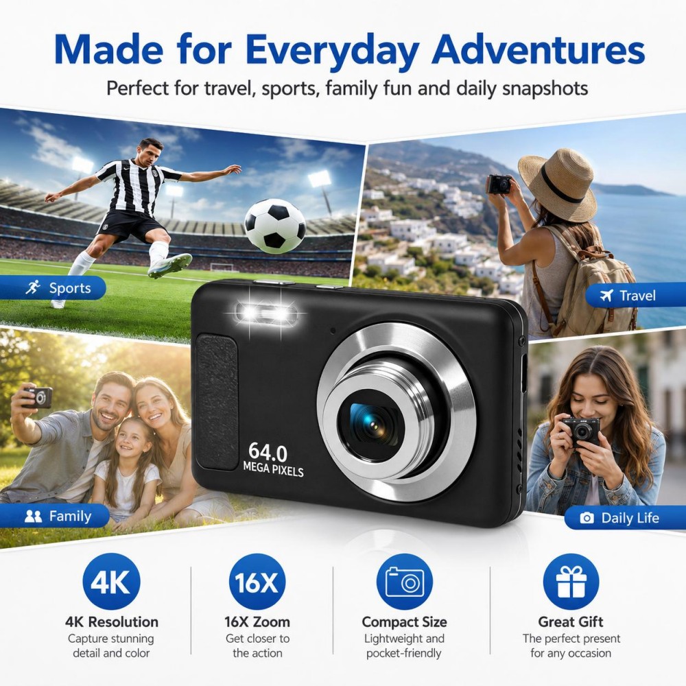 4K Ultra HD Portable Digital C - Electronics Home Gadgets review and price