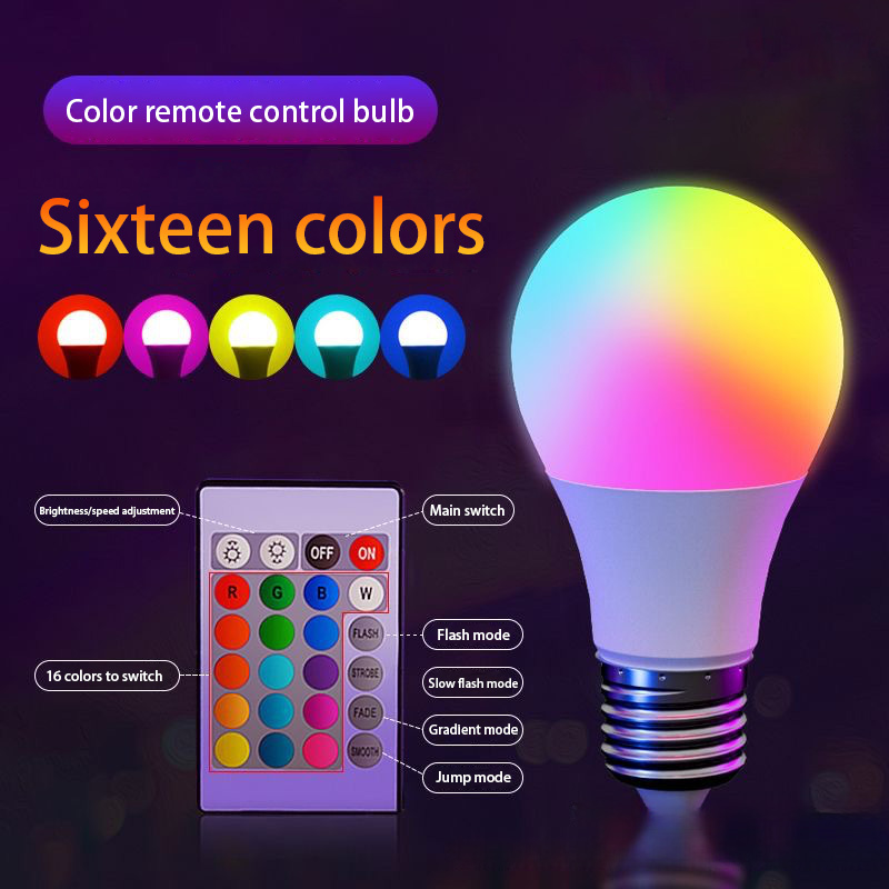 E27 220V 16 Colors RGB Bulb LE - Electronics Gadgets For Home review and price