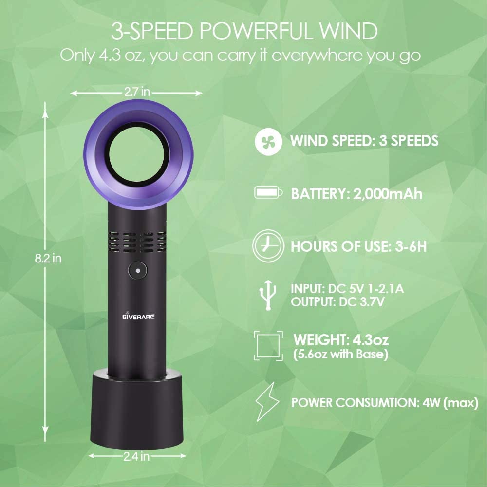 USB Rechargeable Bladeless No  - Smart Electronics Gadgets For Home review and price