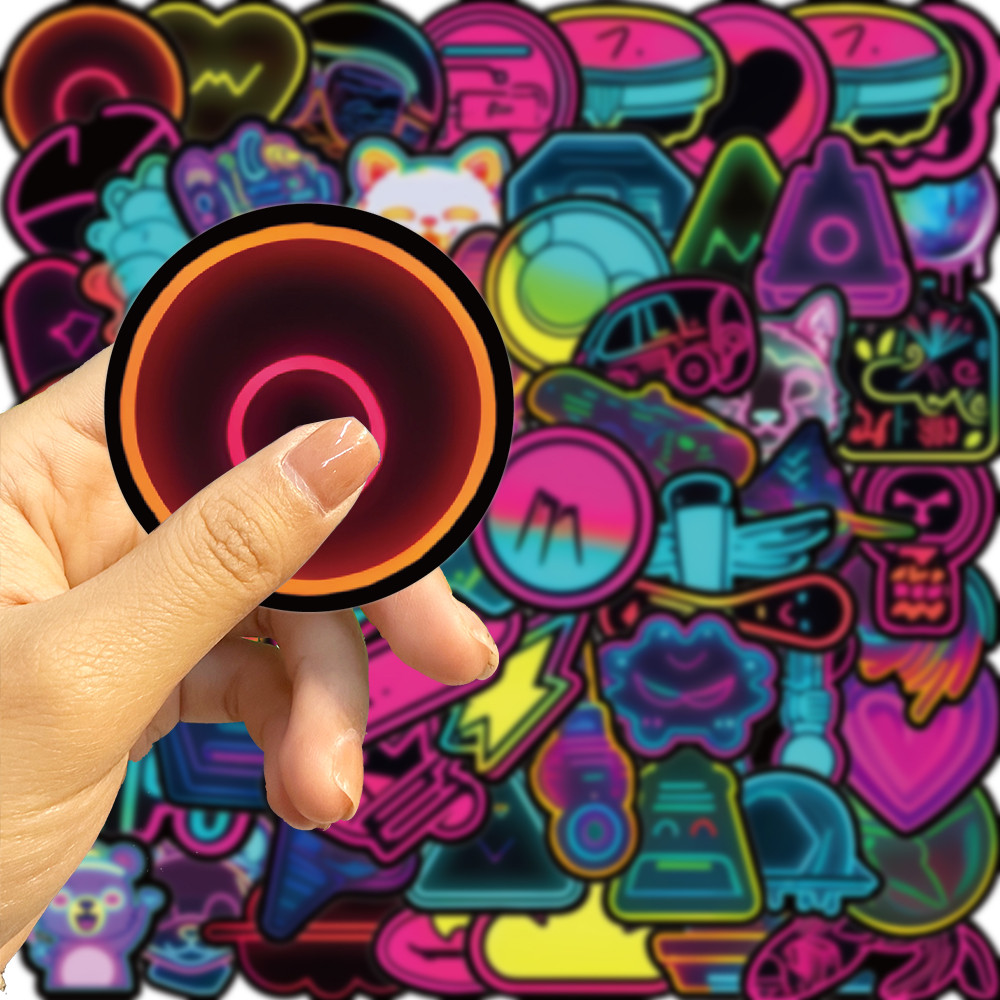 60-Piece Neon Style Stickers - - Electronics Gadgets Store review and price
